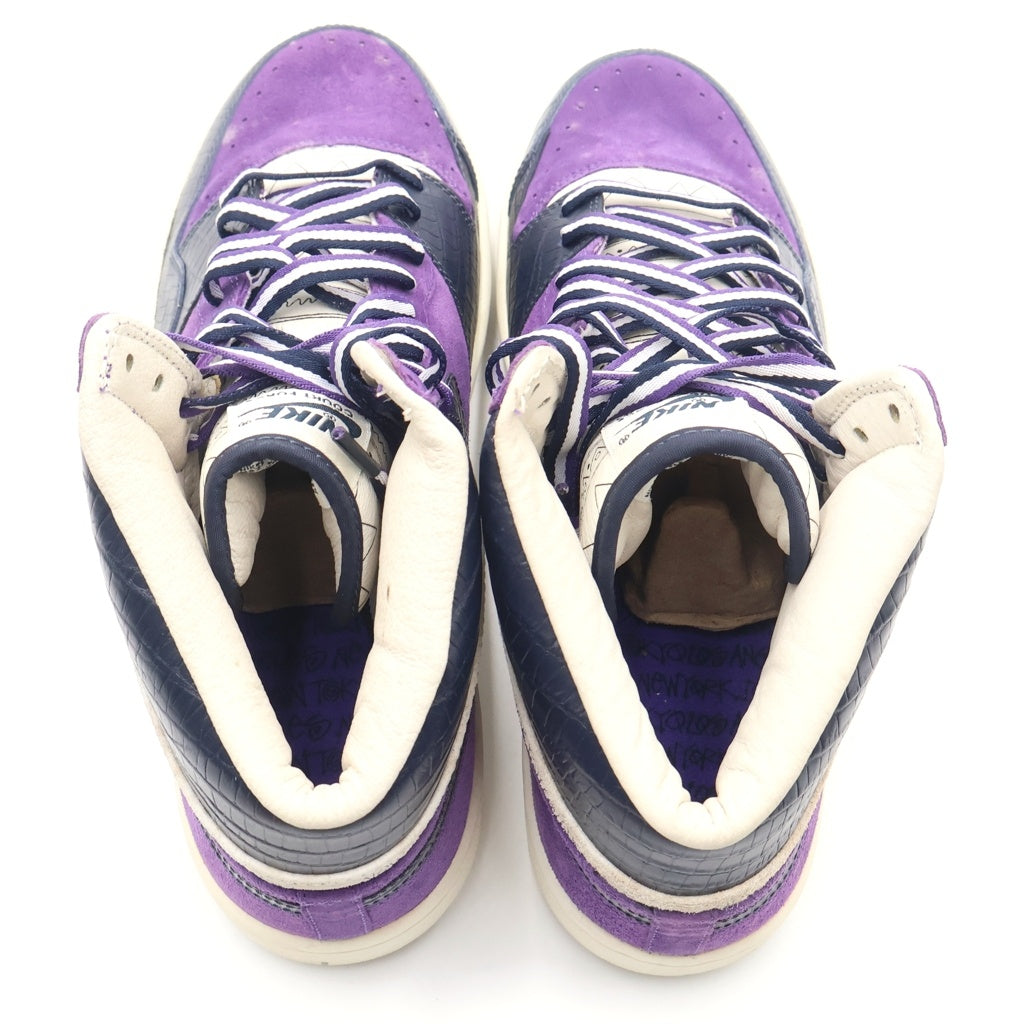 NIKE(ナイキ) 【観賞用】 ×STUSSY COURT FORCE HI VARSITY PURPLE/DARK OBSIDIAN ステューシー コート フォース ハイカットスニーカー パープル US11/29cm 312270-542