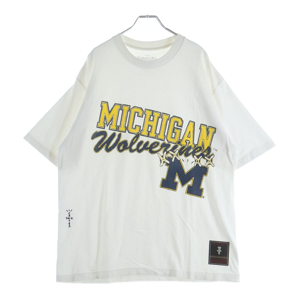 Mitchell&Ness(ミッチェル アンド ネス) 24SS ×CACTUS JACK BY TRAVIS SCOTT TEE カクタスジャック バイ トラヴィススコット フロントプリント クルーネック半袖Tシャツ カットソー ホワイト