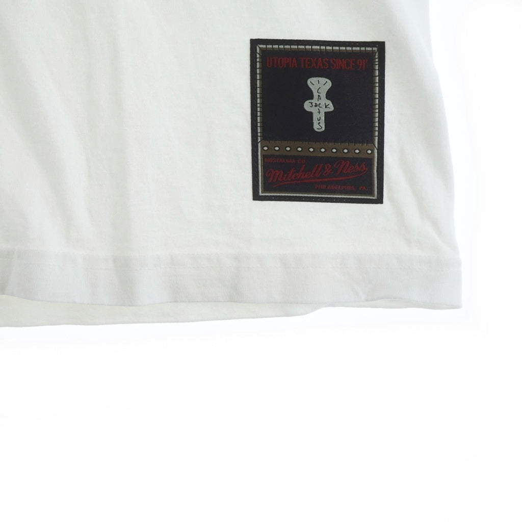 Mitchell&Ness(ミッチェル アンド ネス) 24SS ×CACTUS JACK BY TRAVIS SCOTT TEE カクタスジャック バイ トラヴィススコット フロントプリント クルーネック半袖Tシャツ カットソー ホワイト