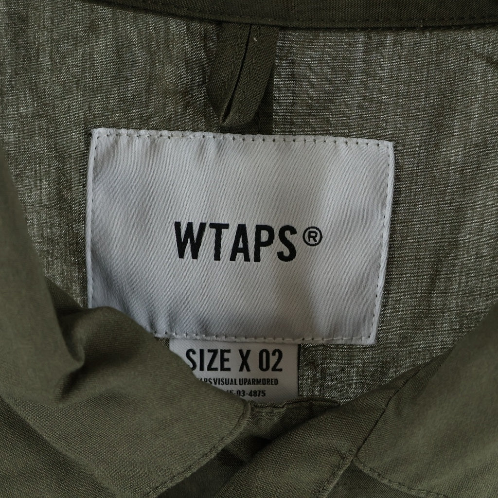 WTAPS(ダブルタップス) 20SS BUDS SHIRT RAPO.POPLIN バッズ ラポ/ポプリン レーヨン ダブルポケット ミリタリー半袖シャツ カーキ 201BRDT-SHM05