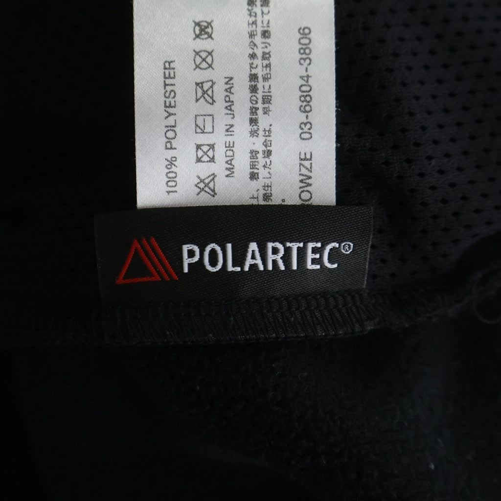 The Ennoy Professional(エンノイプロフェッショナル) 24AW POLARTEC FLEECE JACKET ポーラテック ボア ドローコード フリース ジャケット ブラック AW24BRENCT04LP