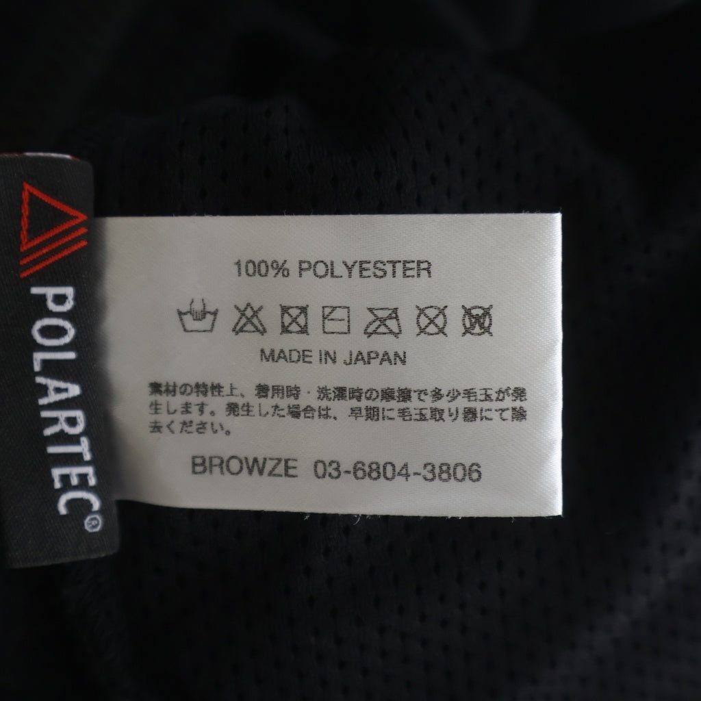 The Ennoy Professional(エンノイプロフェッショナル) 24AW POLARTEC FLEECE JACKET ポーラテック ボア ドローコード フリース ジャケット ブラック AW24BRENCT04LP