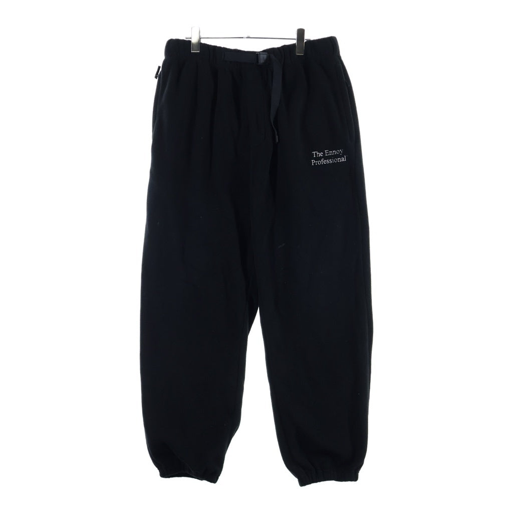 The Ennoy Professional(エンノイプロフェッショナル) 24AW POLARTEC FLEECE PANTS ポーラテック ボア アジャスター付き ドローコード フリースパンツ ブラック AW24BRENCT04LP