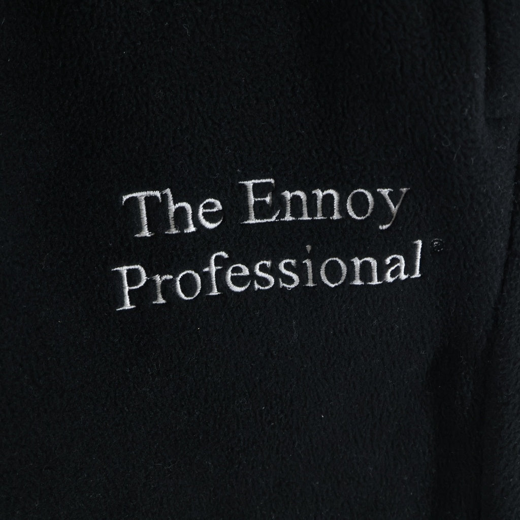 The Ennoy Professional(エンノイプロフェッショナル) 24AW POLARTEC FLEECE PANTS ポーラテック ボア アジャスター付き ドローコード フリースパンツ ブラック AW24BRENCT04LP