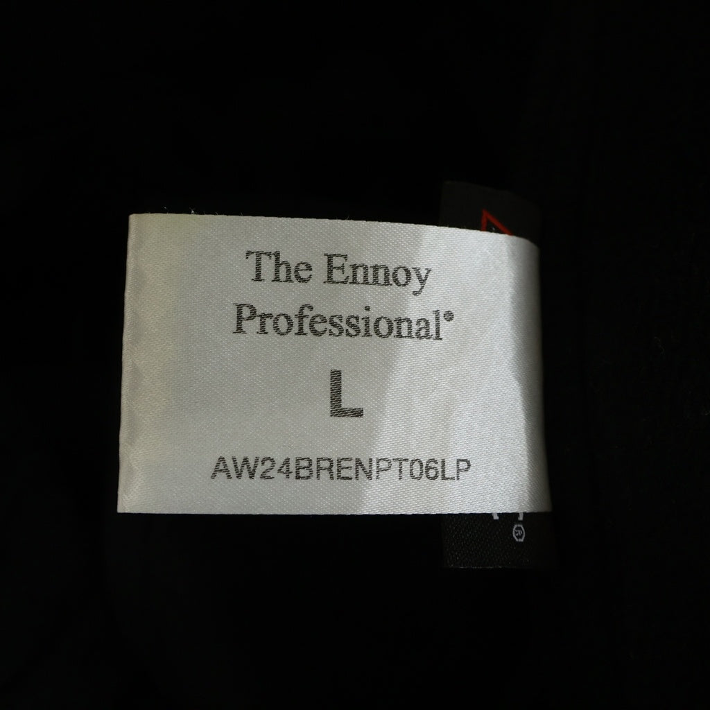 The Ennoy Professional(エンノイプロフェッショナル) 24AW POLARTEC FLEECE PANTS ポーラテック ボア アジャスター付き ドローコード フリースパンツ ブラック AW24BRENCT04LP