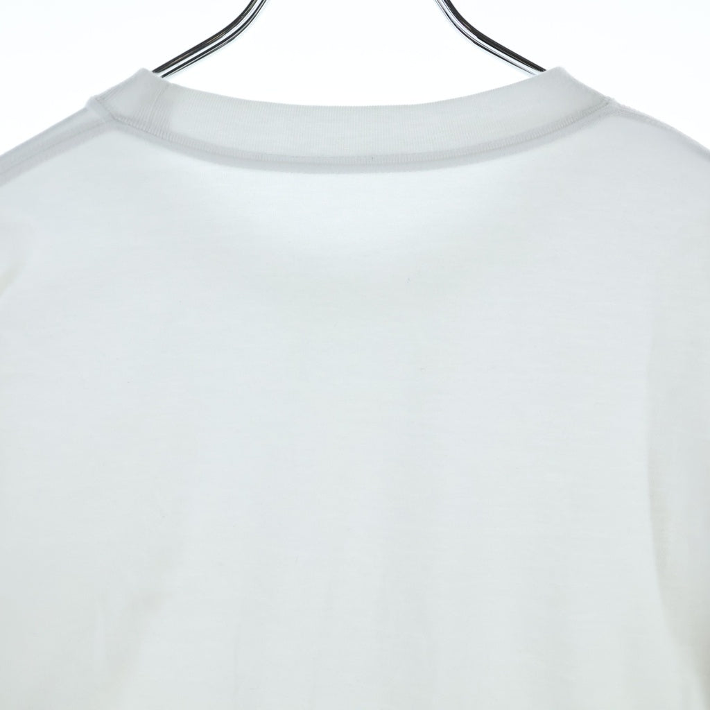 The Ennoy Professional(エンノイプロフェッショナル) 23SS LONG SLEEVE HEM RIB TEE ロングスリーブ ヘム リブ ロゴエンブロイダリー クルーネックTシャツ ホワイト SS23BREBCT06NTL