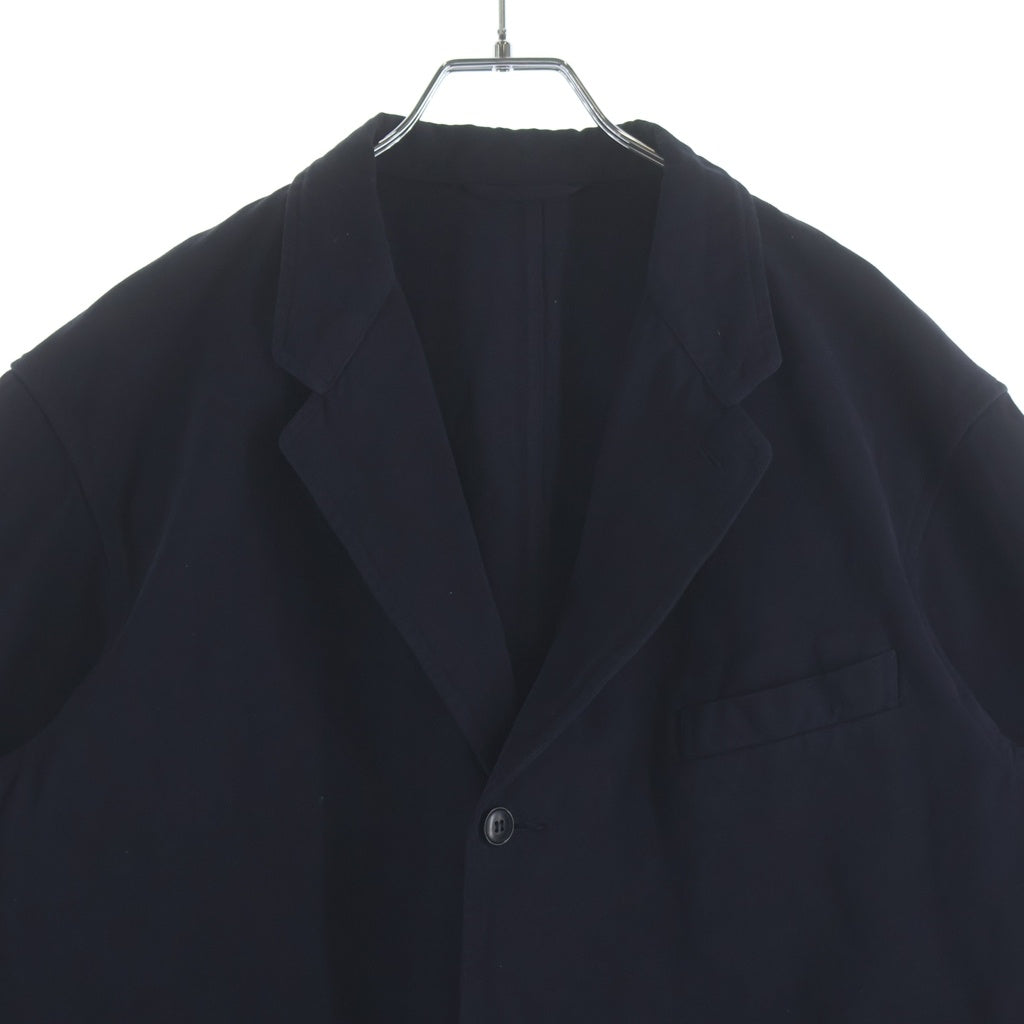 COMOLI(コモリ) 24AW GARMENT DYED JACKET ガーメントダイド コットン 製品染シングルテーラードジャケット ネイビー