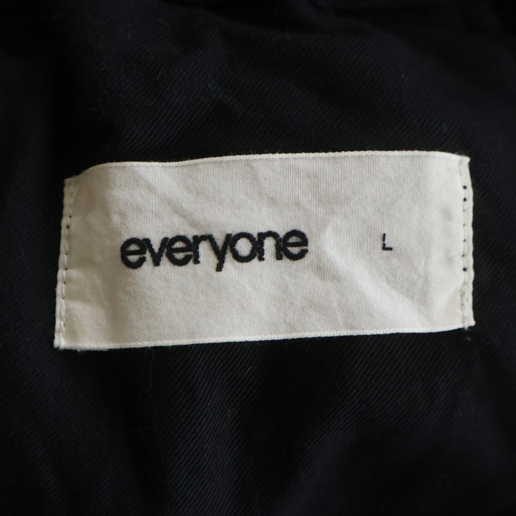 everyone(エブリワン) 24AW POLYESTER TWILL EASY SLACKS ポリエステルツイル イージー ドローコード スラックス ブラック EV24-PT14