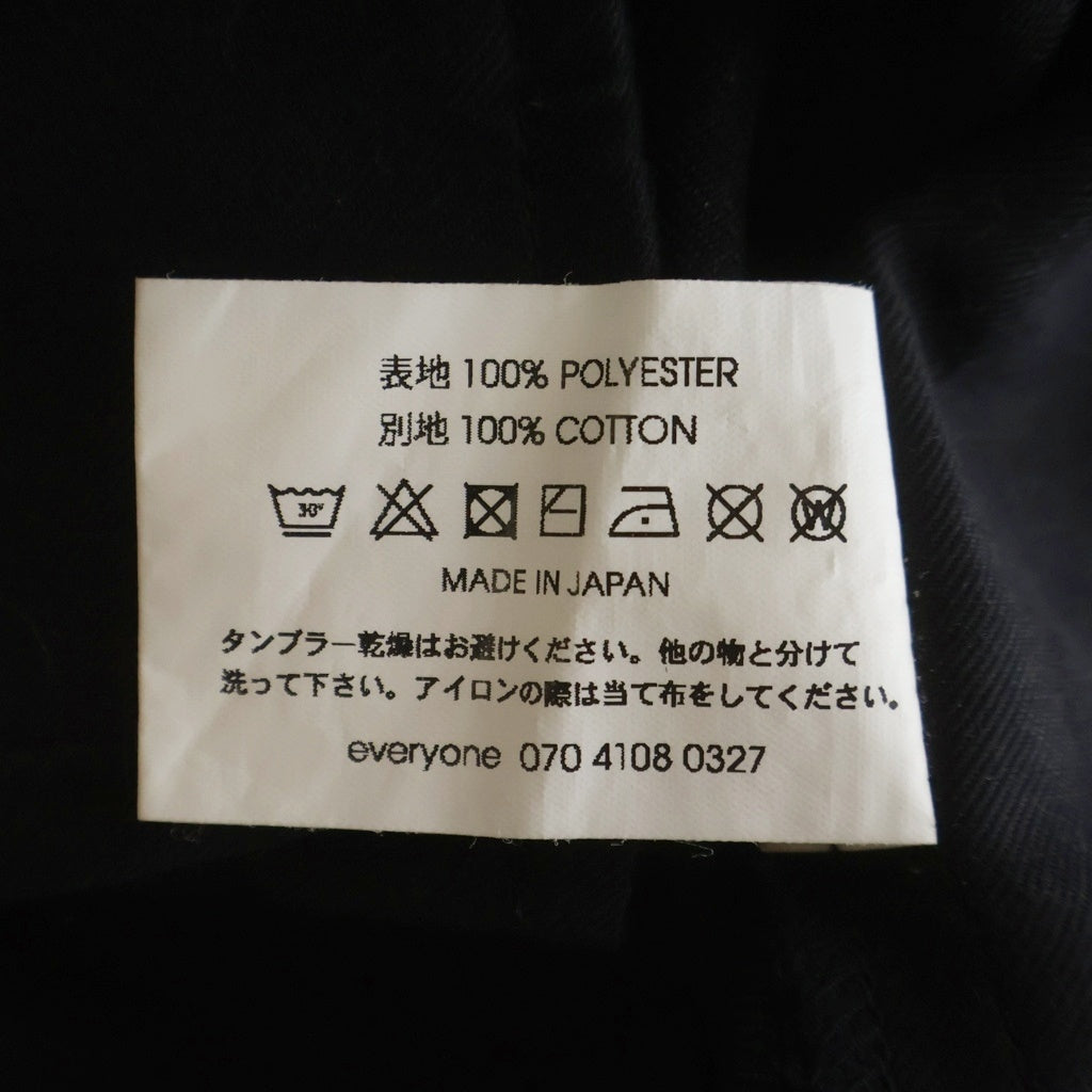 everyone(エブリワン) 24AW POLYESTER TWILL EASY SLACKS ポリエステルツイル イージー ドローコード スラックス ブラック EV24-PT14