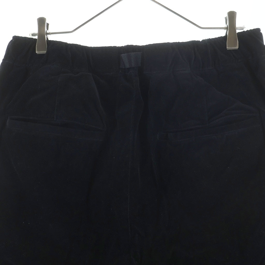 everyone(エブリワン) 24AW CORDUROY BELTED EASY PANTS コーデュロイ ベルテッドイージーパンツ ブラック EV24-PT23