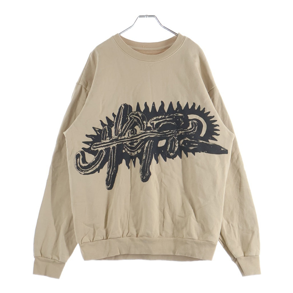 Cactus Jack(カクタスジャック) TRAVIS SCOTT UTOPIA A3 CREWNECK トラヴィススコット ユートピア アルバムマーチ グラフィックプリント スウェット トレーナー ベージュ