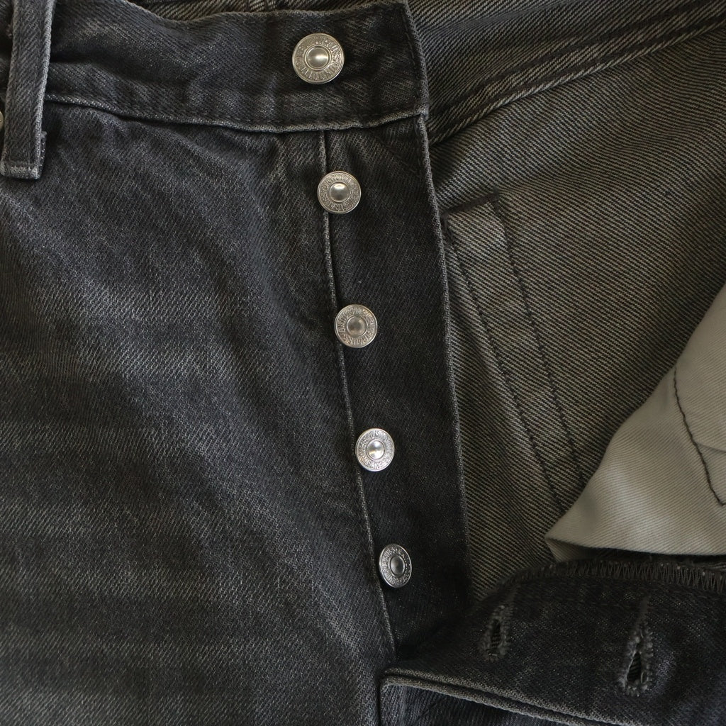 Levi's(リーバイス) ×JJJJound 501 93 ジョウンド レザーパッチ ボタンフライ デニムパンツ ジーンズ グレー PC9-A9525-0000
