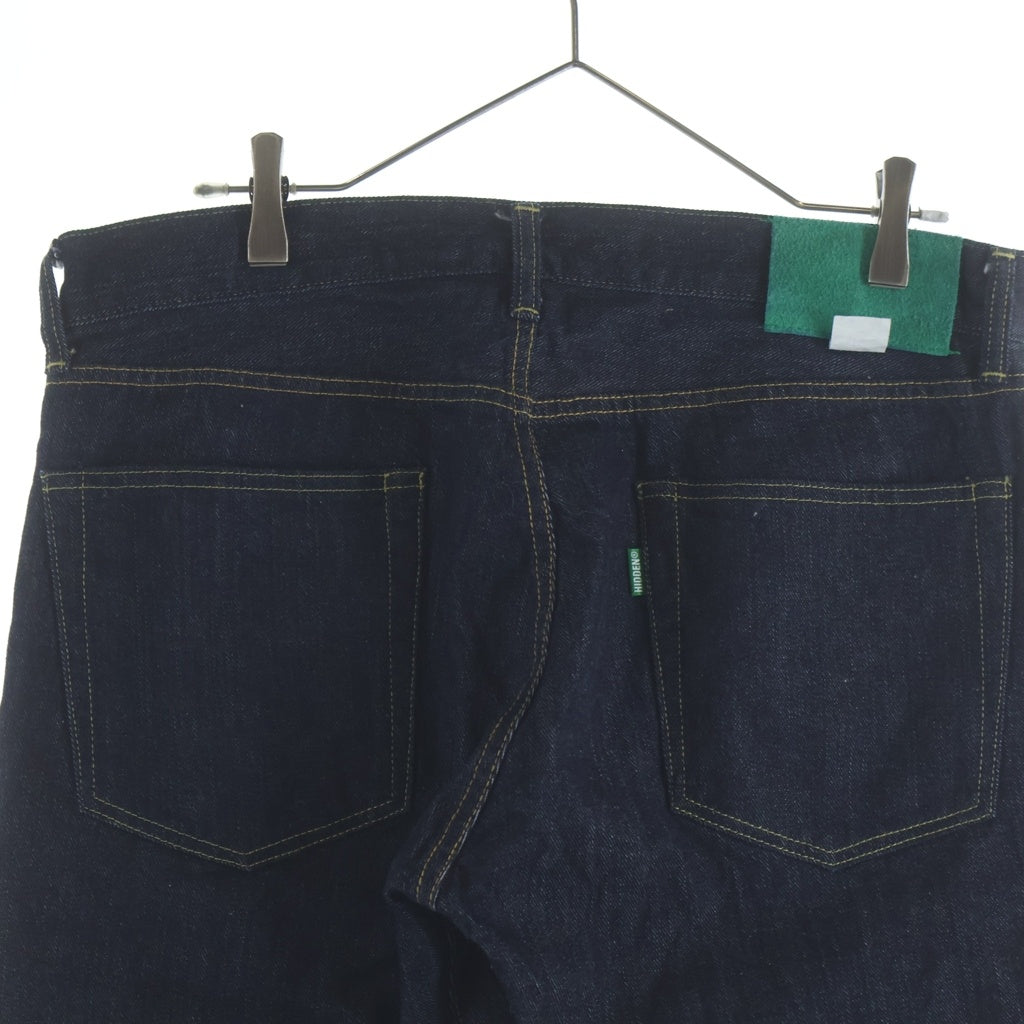 HIDDEN NY(ヒドゥン ニューヨーク) SELVEDGE DENIM セルベッジ ロゴエンブロイダリー ボタンフライ デニムパンツ インディゴ 7110906