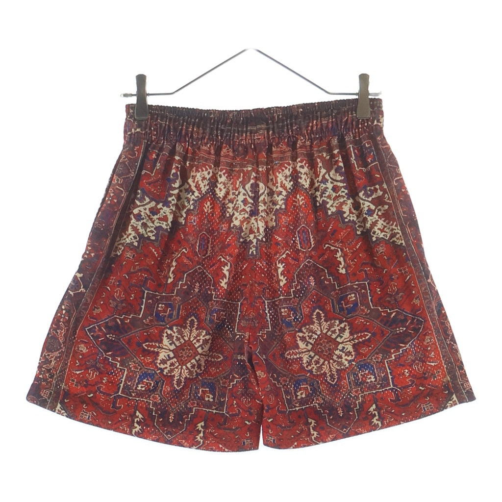 ERIC EMANUEL(エリック エマニュエル) 21SS EE BASIC/CORE SHORT ベーシック コア ポリエステル 総柄 フロントロゴプリント ショーツ ハーフパンツ レッド
