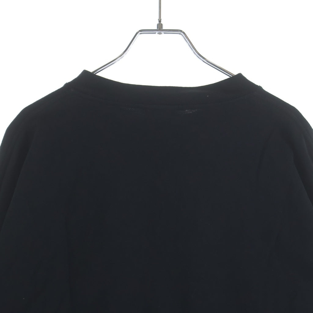 SAINT MICHAEL(セントマイケル) 24SS ×BONE RAISED BR LS TEE ボーンレイズド ロゴプリント クルーネック 長袖Tシャツ カットソー ブラック SM-YS8-0000-C08
