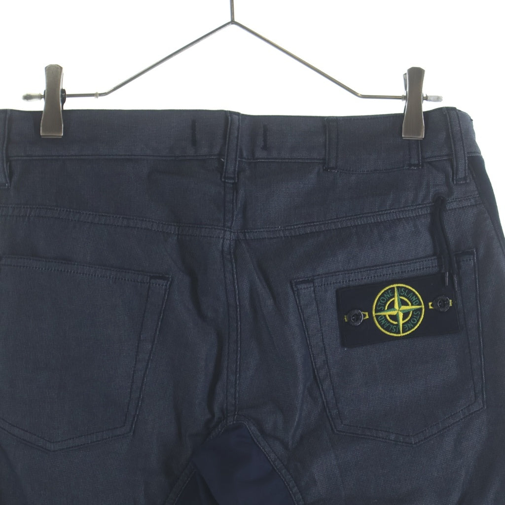 STONE ISLAND(ストーンアイランド) コットン ボタンフライ ショーツ ハーフパンツ ネイビー 6015L01YM