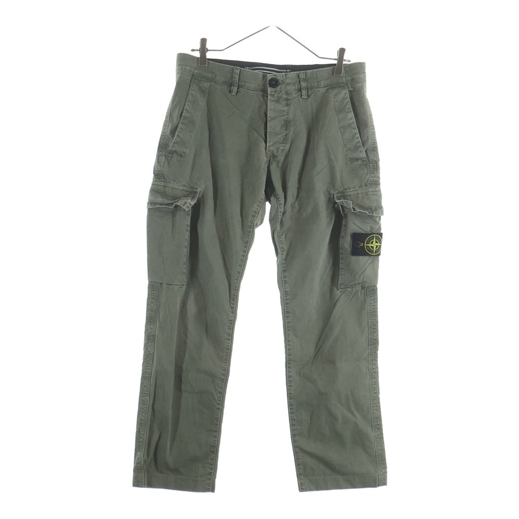 STONE ISLAND(ストーンアイランド) ガーメントダイ ロゴワッペン カーゴパンツ カーキ 59153S2WN