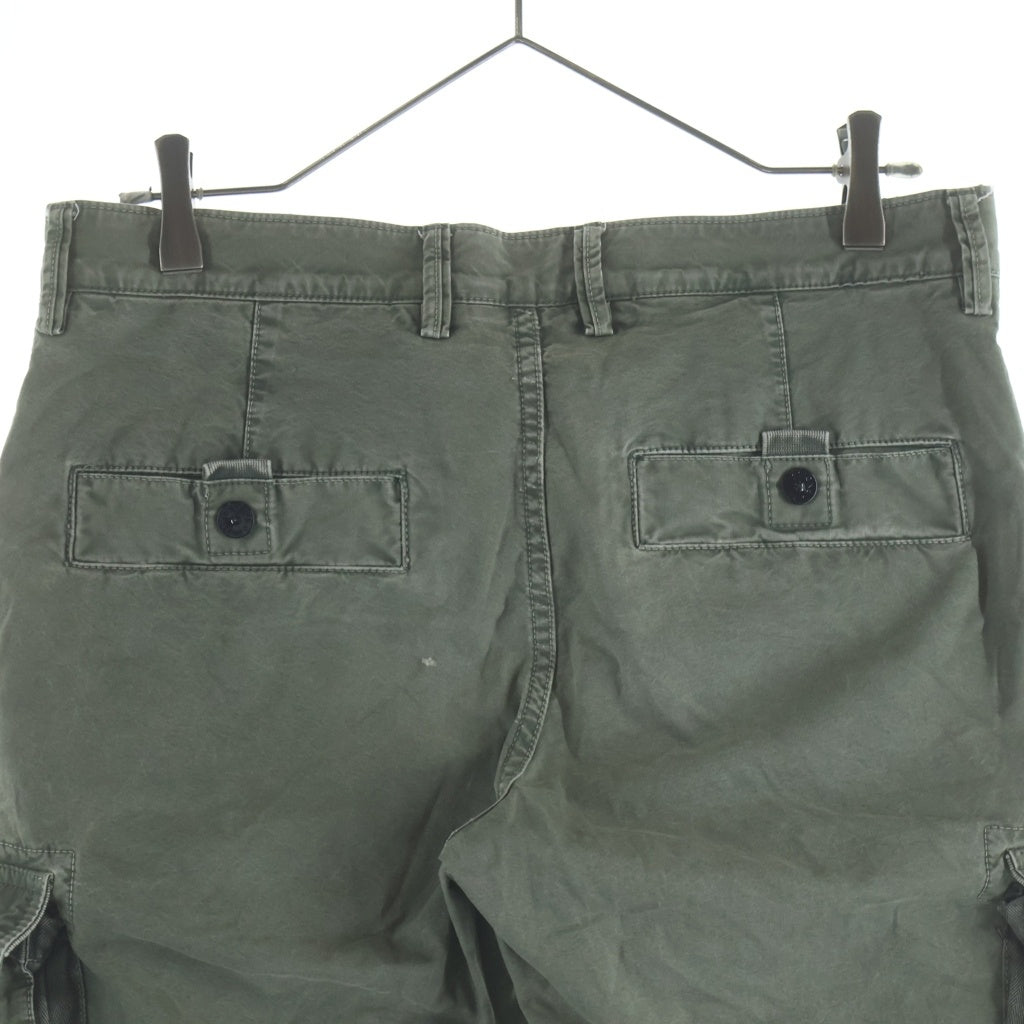 STONE ISLAND(ストーンアイランド) ガーメントダイ ロゴワッペン カーゴパンツ カーキ 59153S2WN
