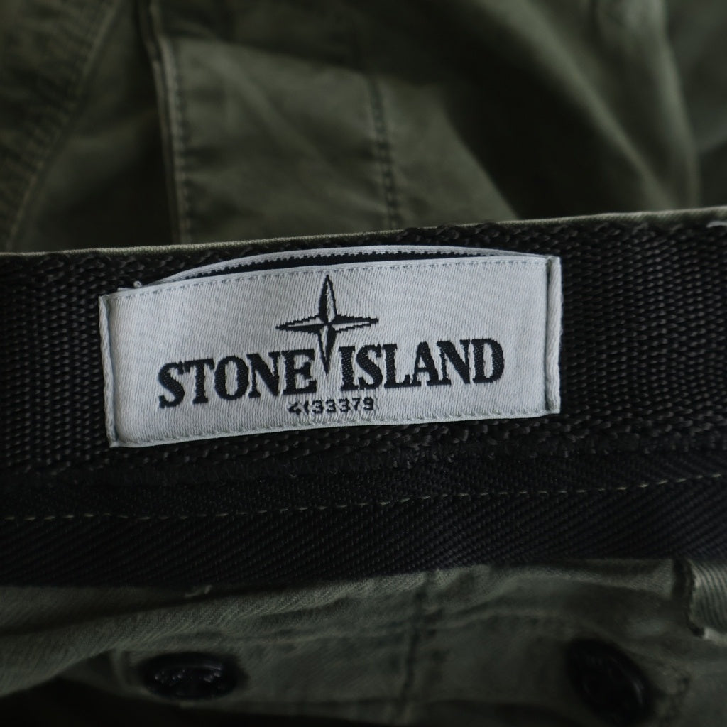 STONE ISLAND(ストーンアイランド) ガーメントダイ ロゴワッペン カーゴパンツ カーキ 59153S2WN