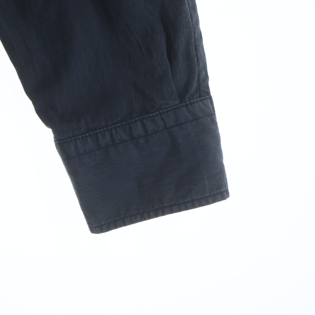 STONE ISLAND(ストーンアイランド) コットン ガーメントダイ ロゴワッペン 長袖シャツ ネイビー 651511209