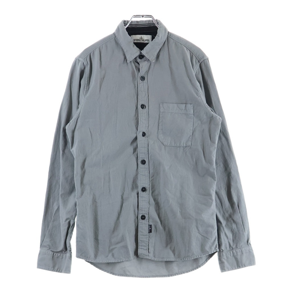 STONE ISLAND(ストーンアイランド) コットン ボタンダウン 長袖シャツ グレー 631511602