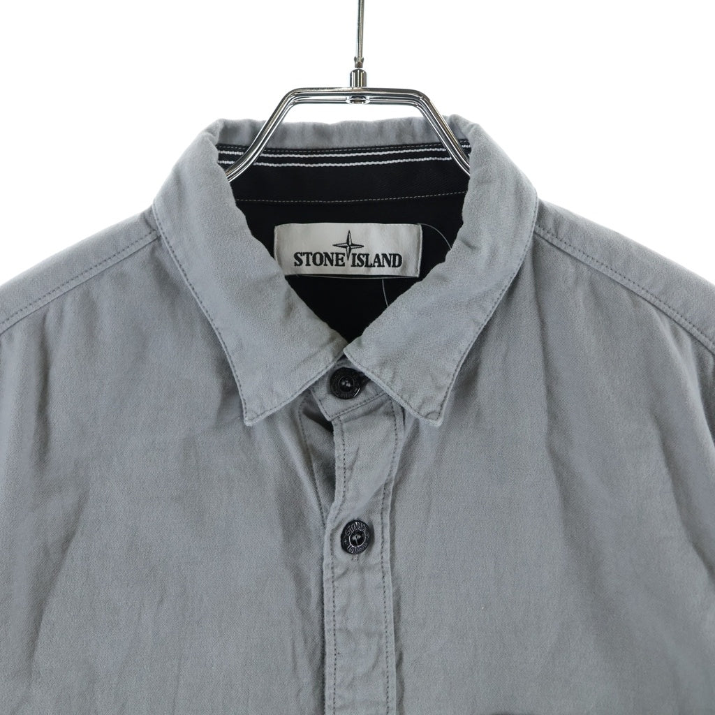 STONE ISLAND(ストーンアイランド) コットン ボタンダウン 長袖シャツ グレー 631511602