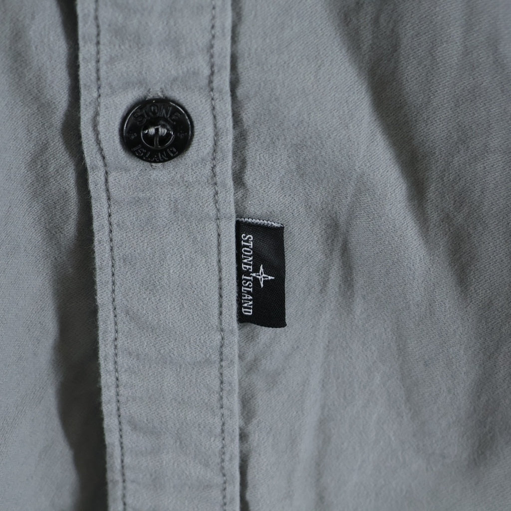 STONE ISLAND(ストーンアイランド) コットン ボタンダウン 長袖シャツ グレー 631511602