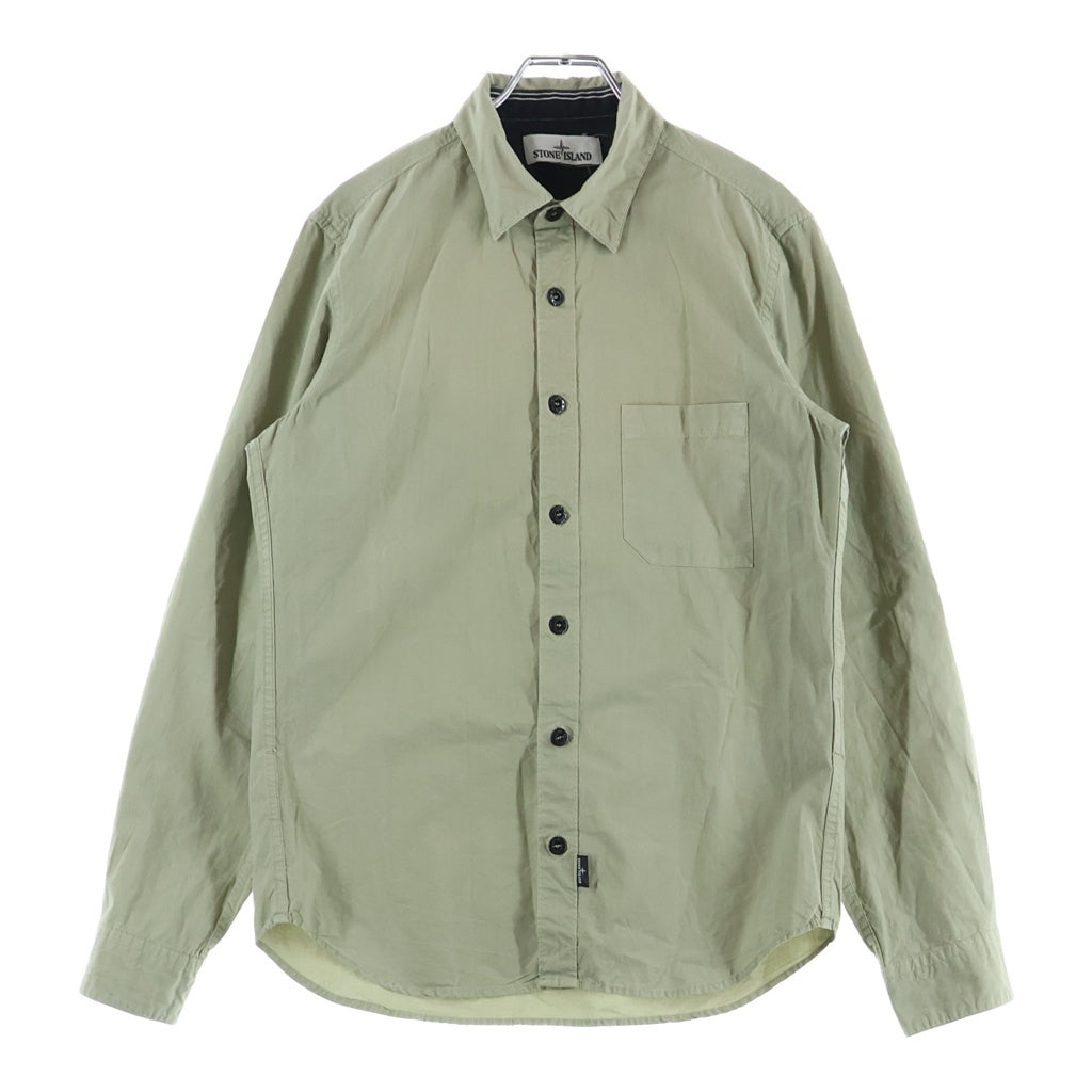 STONE ISLAND(ストーンアイランド) コットン ボタンダウン 長袖シャツ グリーン 63151FD03