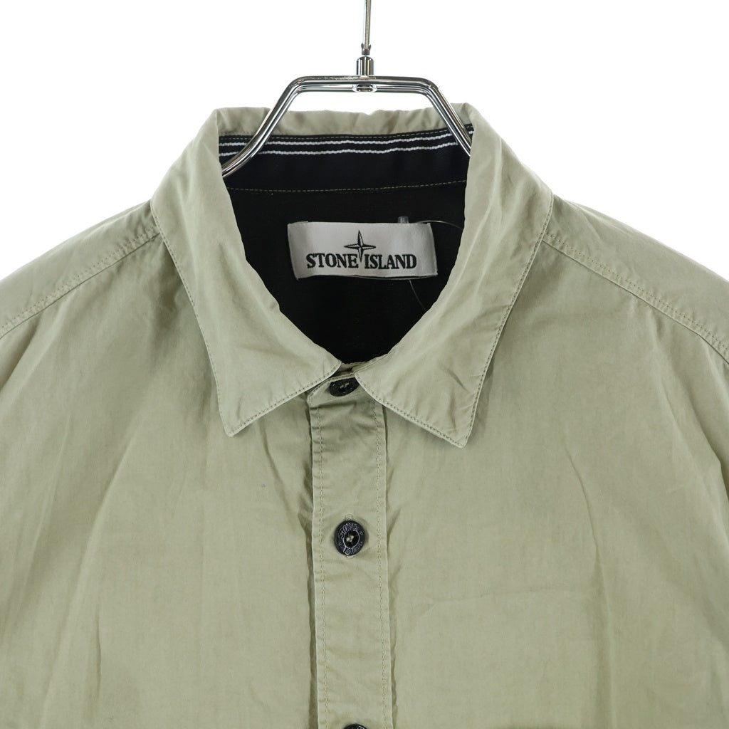 STONE ISLAND(ストーンアイランド) コットン ボタンダウン 長袖シャツ グリーン 63151FD03
