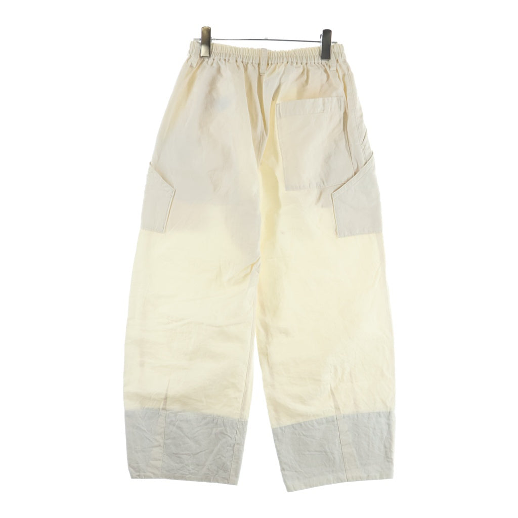 NO BRAND(ノーブランド) VLAS BLOMME(ヴラスブラム) 24SS COTTON LINEN OTTOMAN コットンリネン イージーカーゴパンツ レディース ホワイト 13508034
