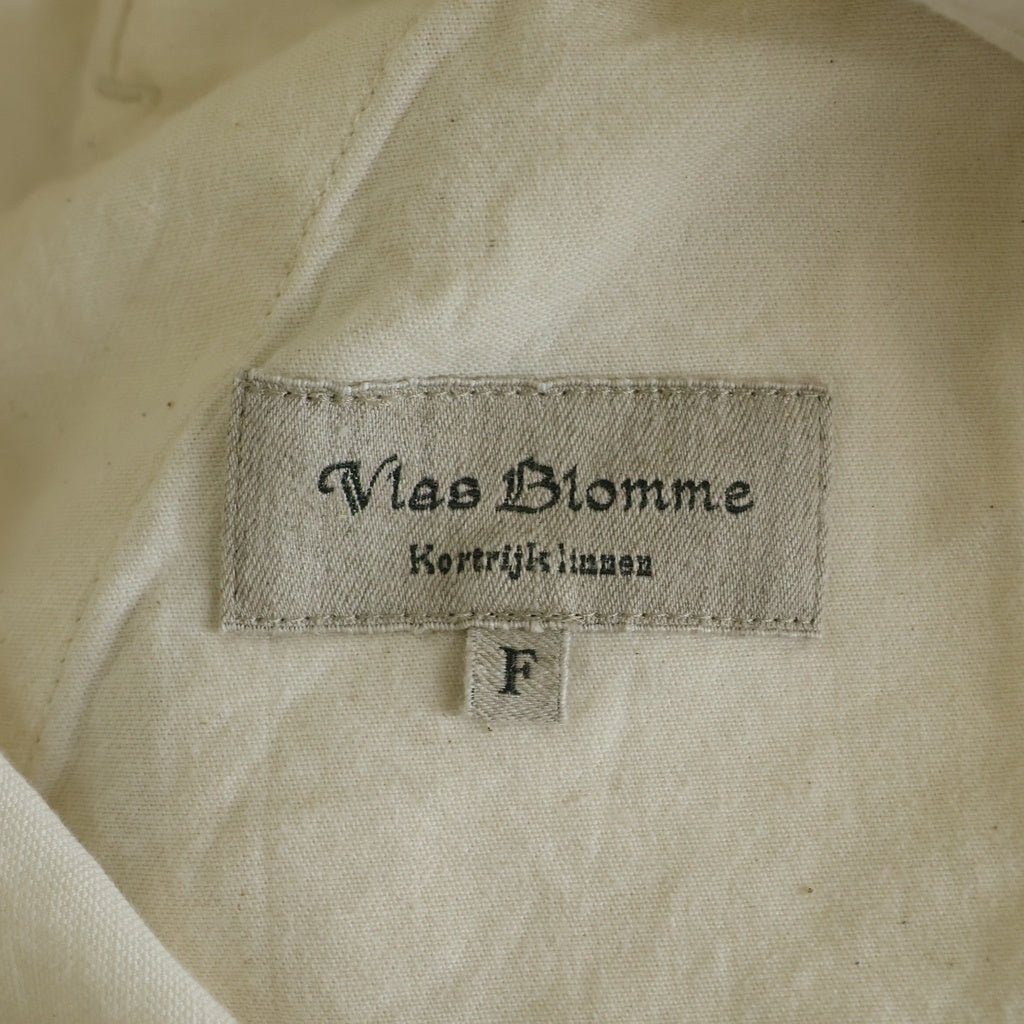 NO BRAND(ノーブランド) VLAS BLOMME(ヴラスブラム) 24SS COTTON LINEN OTTOMAN コットンリネン イージーカーゴパンツ レディース ホワイト 13508034