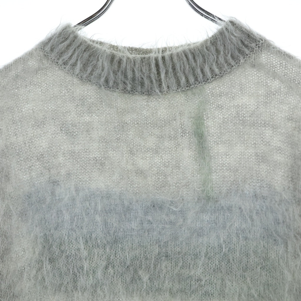 オフホワイト Off-White OFFロゴ入りグレーセーター OFF-WHITE(オフホワイト) バックロゴ モヘアウールニットセーター