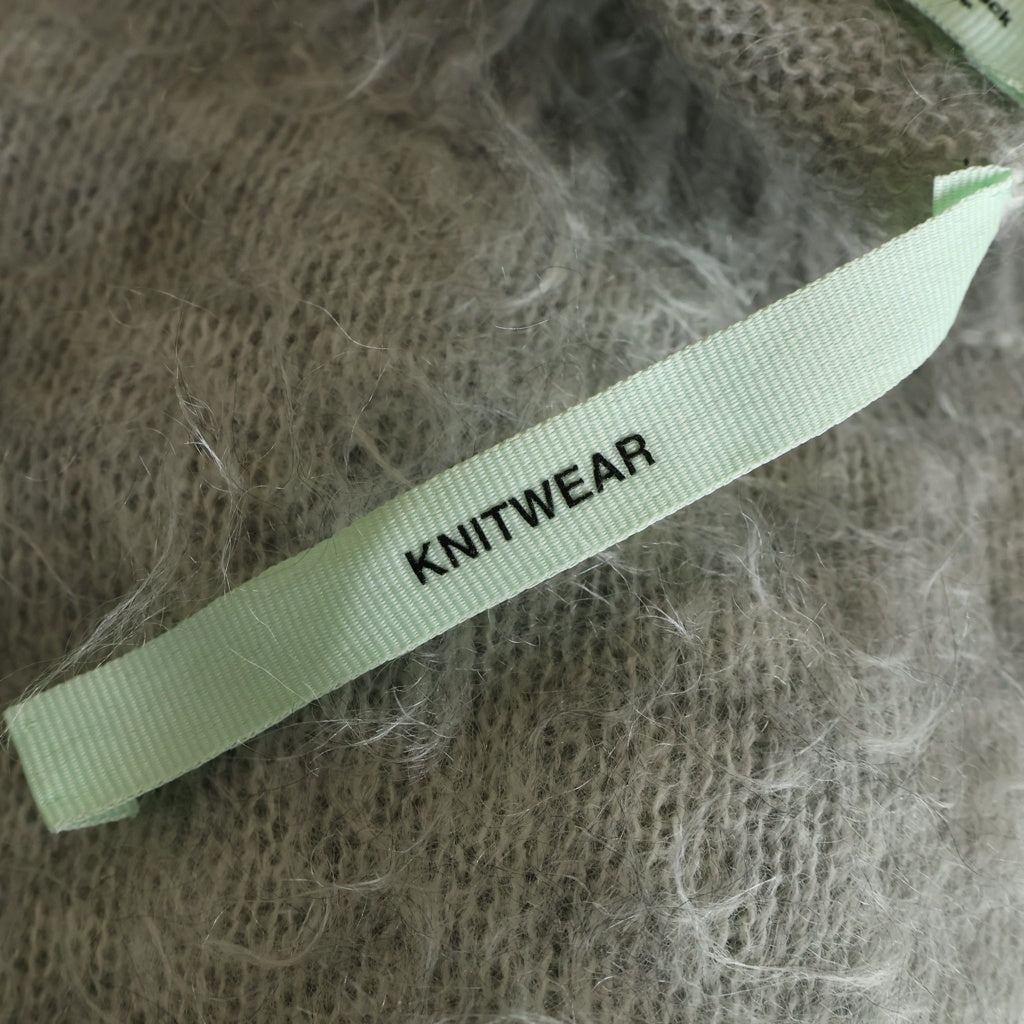 OFF-WHITE(オフホワイト) バックロゴ モヘアウールニットセーター グレー OMHA036R19650012