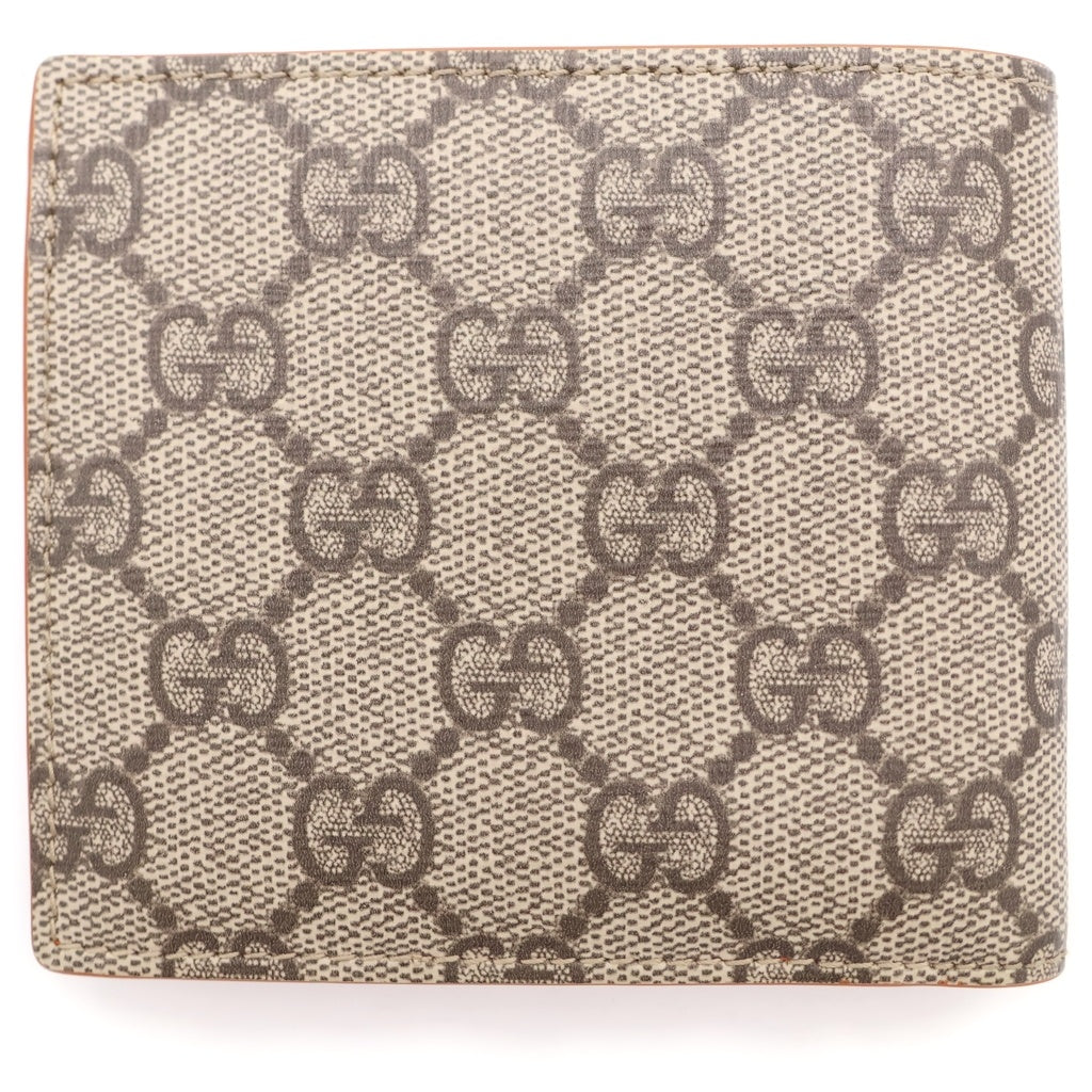 GUCCI(グッチ) GGスプリーム コインウォレット 二つ折り財布 ベージュ/オレンジ 768244 レディース
