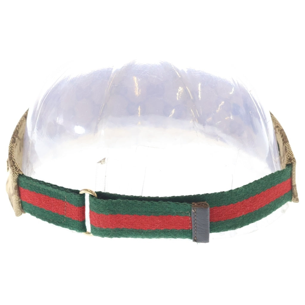 GUCCI(グッチ) GGキャンバス シェリーライン サンバイザー キャップ ベージュ