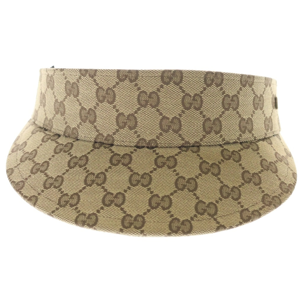 GUCCI(グッチ) GGキャンバス シェリーライン サンバイザー キャップ ベージュ