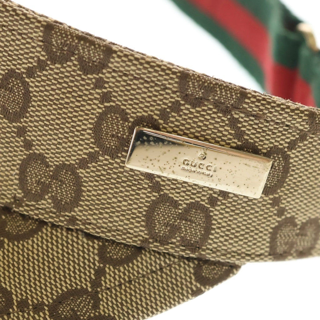 GUCCI(グッチ) GGキャンバス シェリーライン サンバイザー キャップ ベージュ