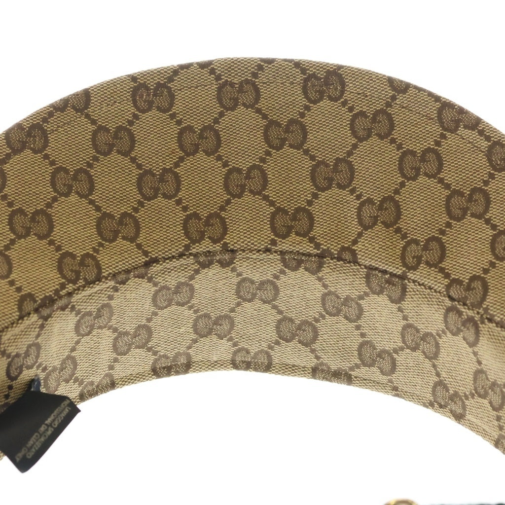 GUCCI(グッチ) GGキャンバス シェリーライン サンバイザー キャップ ベージュ