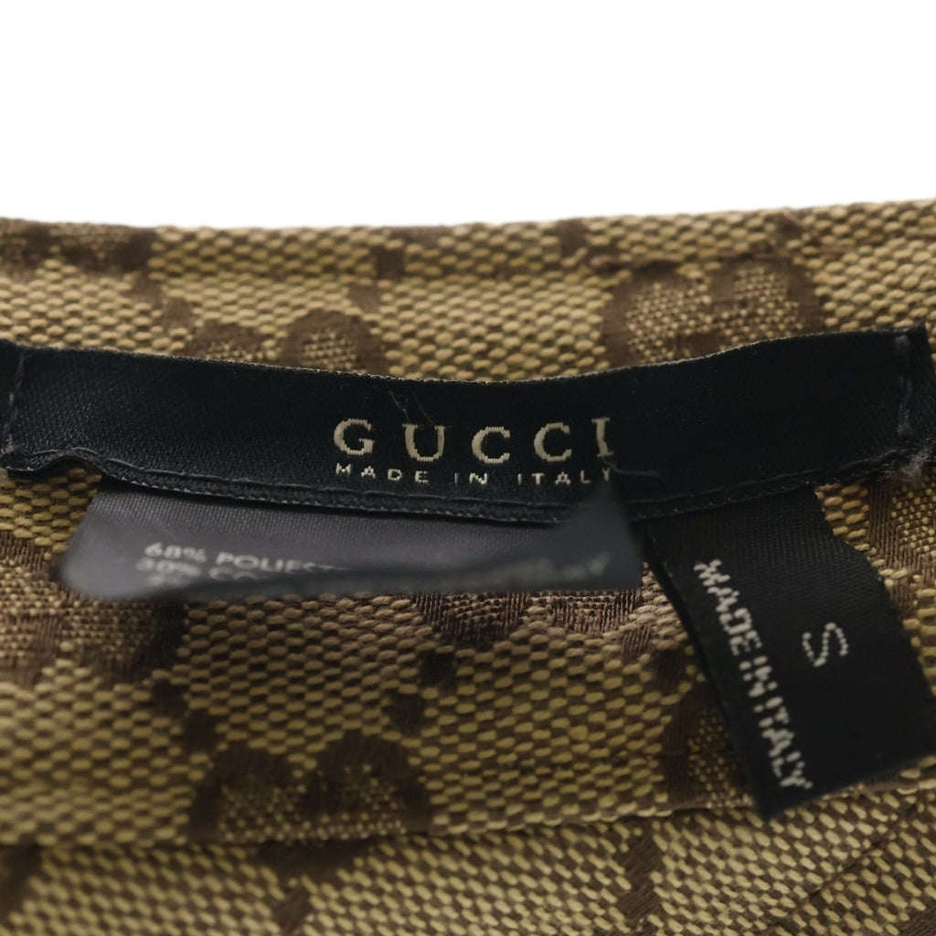 GUCCI(グッチ) GGキャンバス シェリーライン サンバイザー キャップ ベージュ