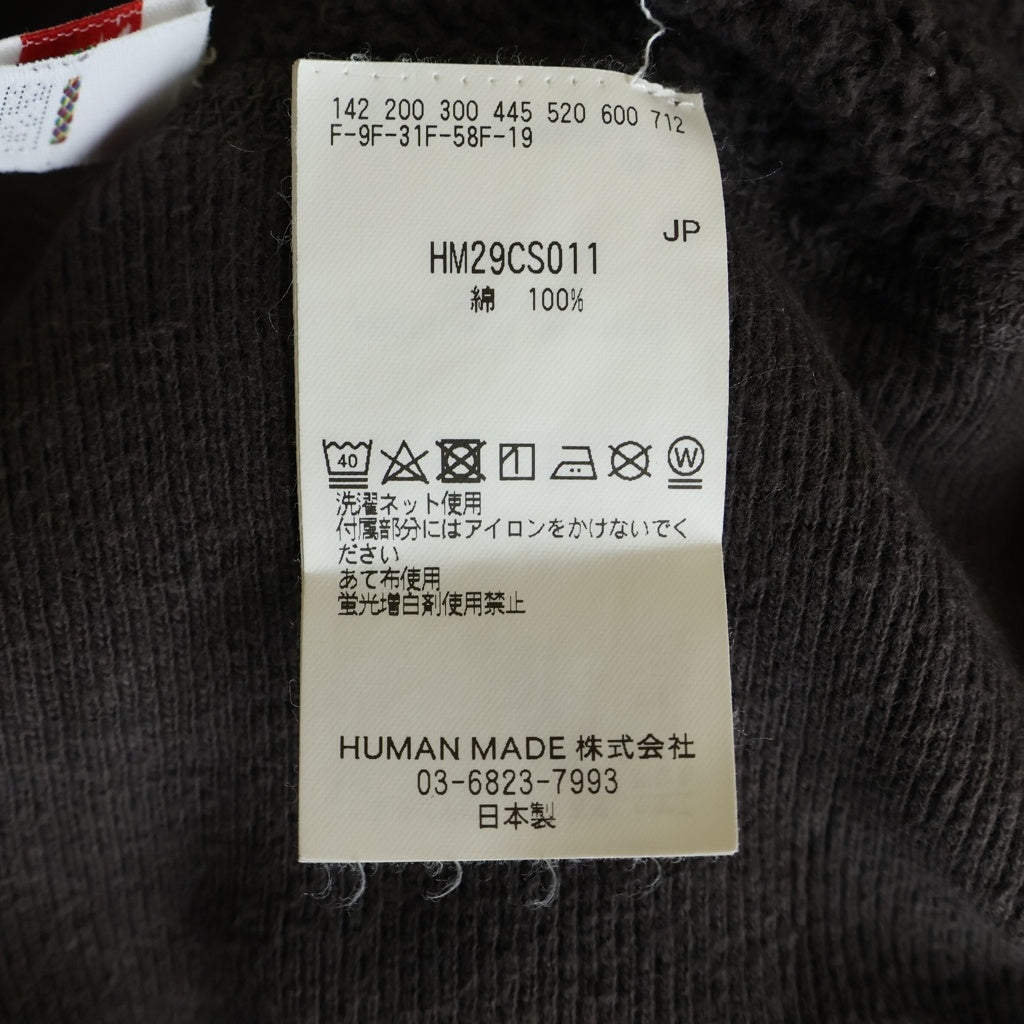 HUMAN MADE(ヒューマンメイド) 24AW TSURIAMI SWEATSHIRT ツリアミ スウェットシャツ クルーネック トレーナー ブラウン HM29CS011