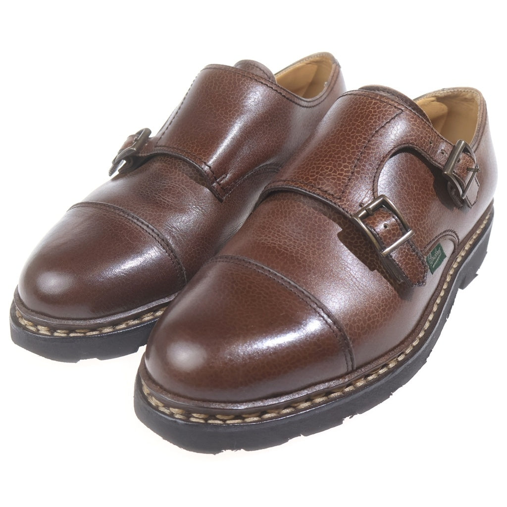 PARABOOT(パラブーツ) WILLIAM ウィリアム ダブルモンク レザー ドレスシューズ ブラウン 7754 14H