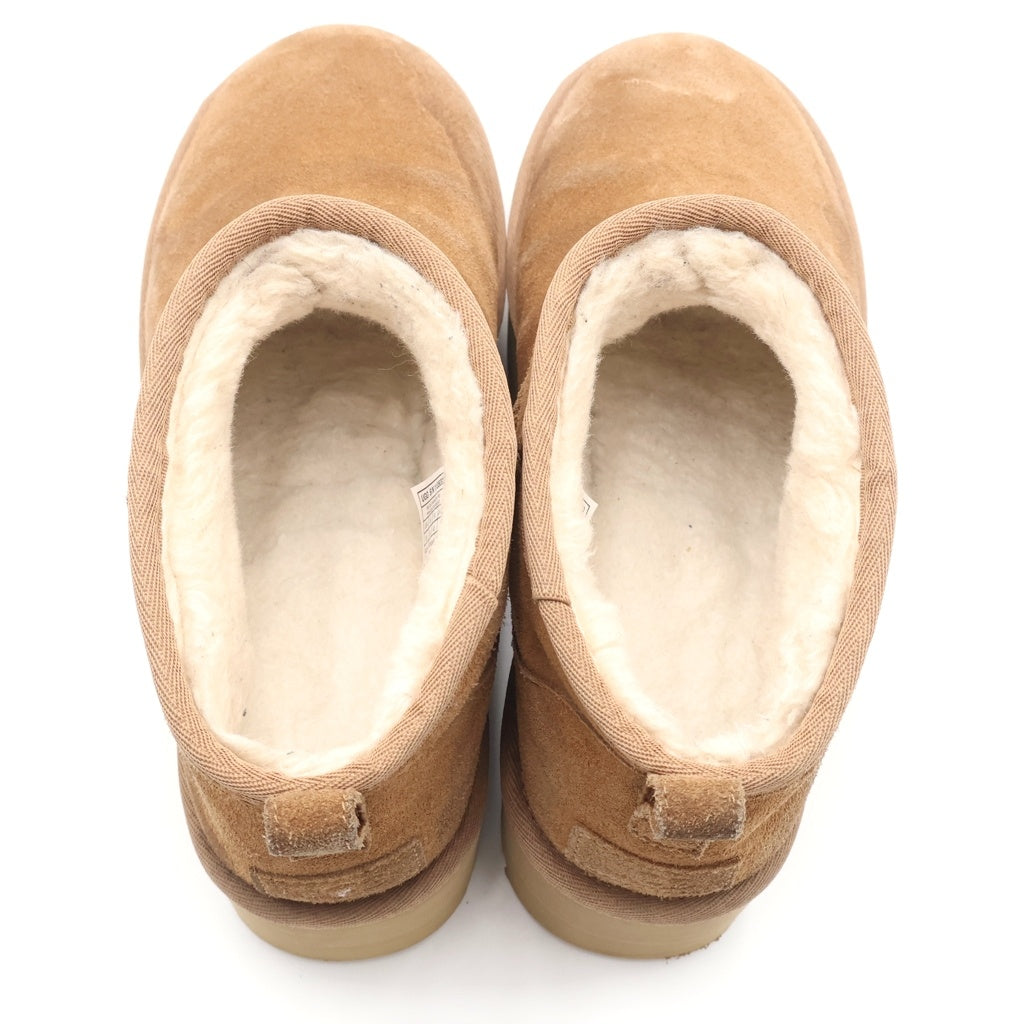 UGG(アグ) WMNS CLASSIC ULTRA MINI PLATFORM ウィメンズ クラシックミニ プラットフォーム ムートンシューズ スエードレザーブーツ ブラウン US10/27cm 1135092