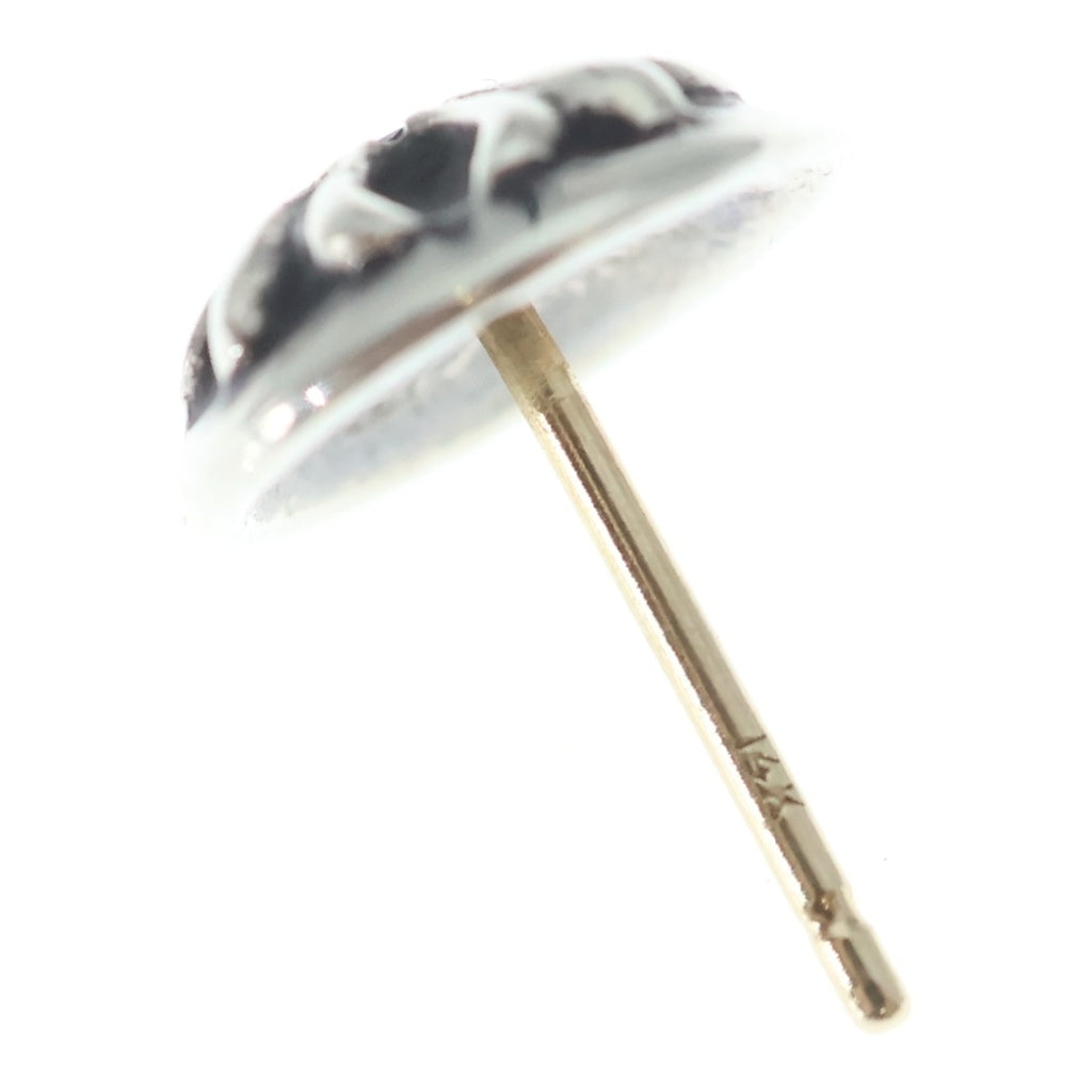 CHROME HEARTS(クロムハーツ) STUD CRSBLL SAP 1サファイア クロスボールスタッドピアス シルバー