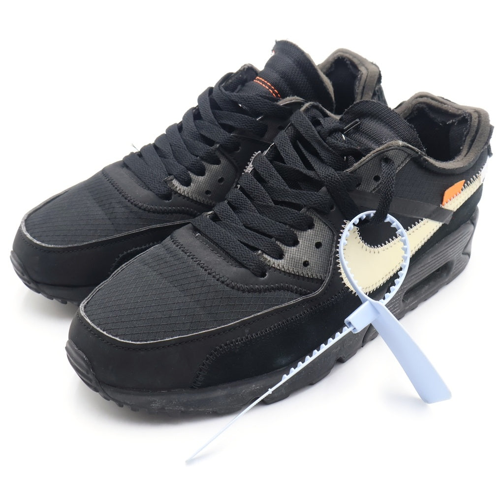 NIKE(ナイキ) ×OFF-WHITE AIR MAX 90 オフホワイト エアマックス90 ローカットスニーカー ブラック US8/26cm AA7293-001