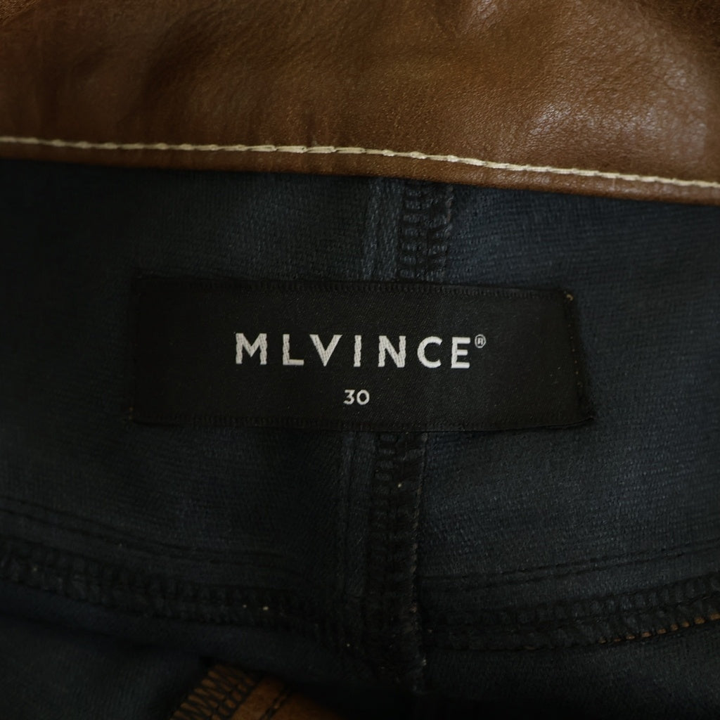 MLVINCE(メルヴィンス) FAUX LEATHER HOLSTER PANTS フェイクレザー ホルスター フレアパンツ ブラウン