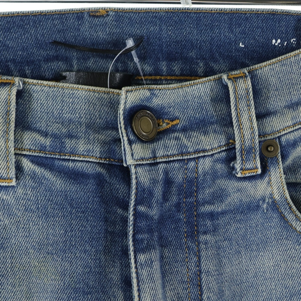 SAINT LAURENT PARIS(サンローランパリ) 17SS エディ期 ヴィンテージ加工 ストレッチデニムパンツ スキニージーンズ インディゴ 434226 Y850M