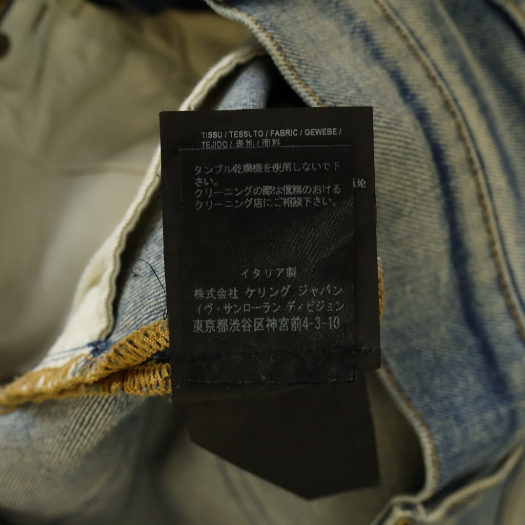 SAINT LAURENT PARIS(サンローランパリ) 17SS エディ期 ヴィンテージ加工 ストレッチデニムパンツ スキニージーンズ インディゴ 434226 Y850M