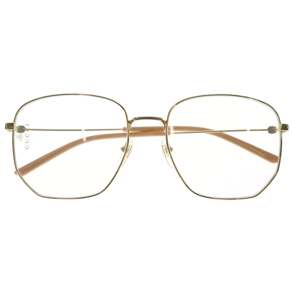 GUCCI(グッチ) GG0396S ポリゴンシェイプ メタルフレーム サングラス アイウェア メガネ ゴールド