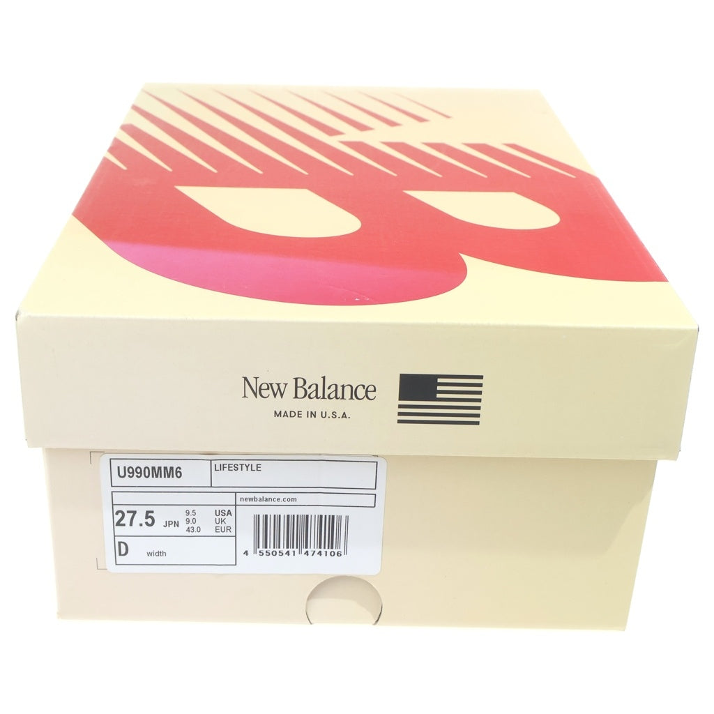 New Balance(ニューバランス) 996V6 レザー メッシュ ローカットスニーカー ベージュ US9.5/27.5cm U990MM6