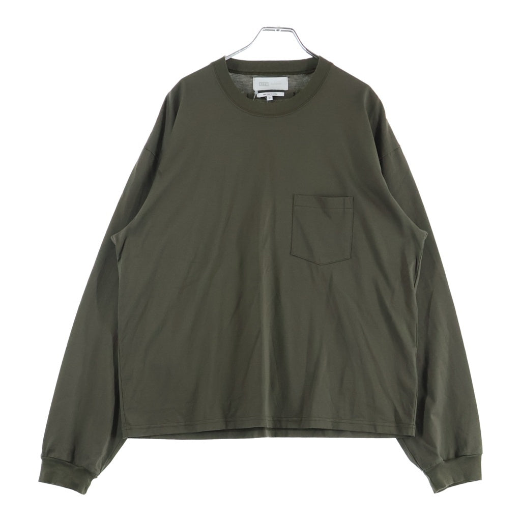 Stein(シュタイン) ×KITH OVERSIZED POCKET L/S TEE キス オーバーサイズ クルーネック長袖Tシャツ カットソー カーキ ST.1361